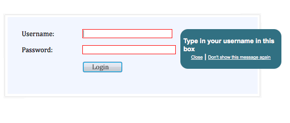 login box